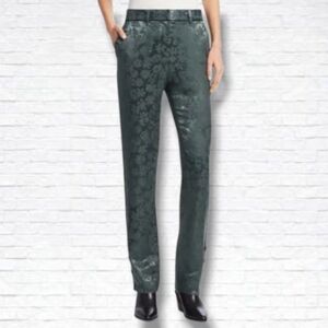 RAG & BONE Jarvis Floral Jacquard Trousers In Grey Forest Size 6
